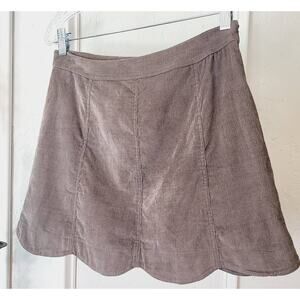 the impeccable pig size small mini corduroy scalloped hem skirt #108